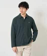 KHBJD11064 a.v.v MEN(アー・ヴェ・ヴェ) <ワンポイント刺繡が映える> ハニカムジャカードジャージーシャツ【イージーケア/洗濯機で洗える/遮熱/毛玉になりにくい】 ブラック