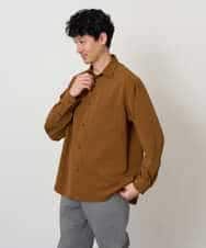 KHBJD17054 a.v.v MEN(アー・ヴェ・ヴェ) <支持率NO.1シャツ / 初秋におすすめ>リライト　ワイドシルエットシャツ【ストレッチ/毛玉・シワになりにくい/洗濯機で洗える/イージーケア】 ダークグレー
