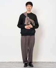 KHBJD65069 a.v.v MEN(アー・ヴェ・ヴェ) ＼ほどよい光沢で、大人っぽく／ワンサイズピンストライプドルマンシャツ【イージーケア/洗濯機で洗える/シワになりにくい/ストレッチ】 ピンク