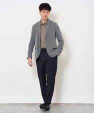 KHBJD65069 a.v.v MEN(アー・ヴェ・ヴェ) ＼ほどよい光沢で、大人っぽく／ワンサイズピンストライプドルマンシャツ【イージーケア/洗濯機で洗える/シワになりにくい/ストレッチ】 ピンク