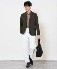 KHBJD65069 a.v.v MEN(アー・ヴェ・ヴェ) ＼ほどよい光沢で、大人っぽく／ワンサイズピンストライプドルマンシャツ【イージーケア/洗濯機で洗える/シワになりにくい/ストレッチ】 ピンク