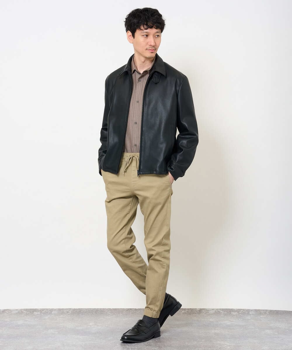KHBJD65069 a.v.v MEN(アー・ヴェ・ヴェ) ＼ほどよい光沢で、大人っぽく／ワンサイズピンストライプドルマンシャツ【イージーケア/洗濯機で洗える/シワになりにくい/ストレッチ】 ピンク