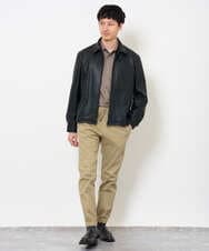 KHBJD65069 a.v.v MEN(アー・ヴェ・ヴェ) ＼ほどよい光沢で、大人っぽく／ワンサイズピンストライプドルマンシャツ【イージーケア/洗濯機で洗える/シワになりにくい/ストレッチ】 ピンク