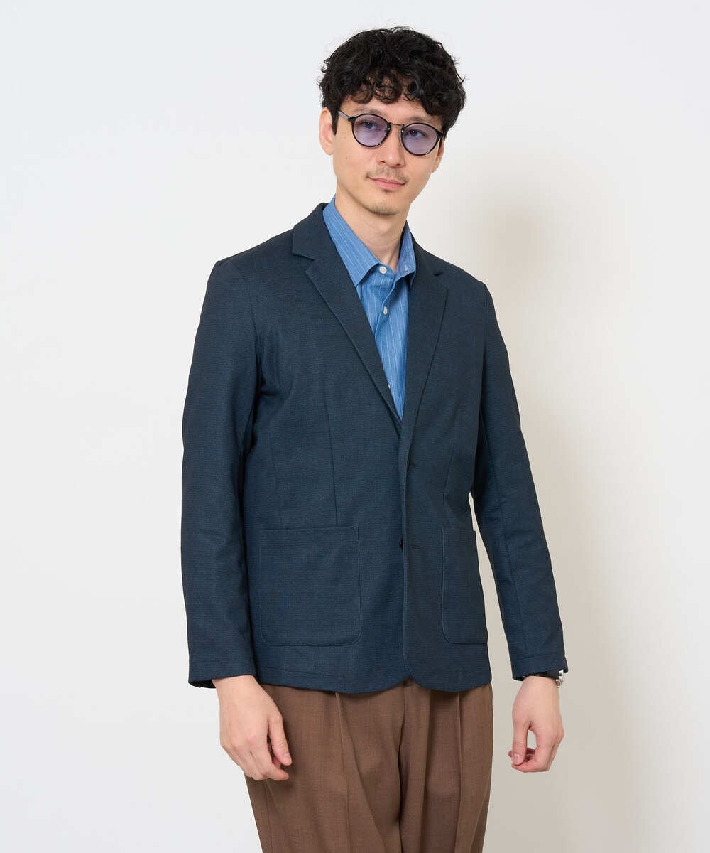 KHBJD65069 a.v.v MEN(アー・ヴェ・ヴェ) ＼ほどよい光沢で、大人っぽく／ワンサイズピンストライプドルマンシャツ【イージーケア/洗濯機で洗える/シワになりにくい/ストレッチ】 ピンク