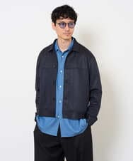 KHBJD65069 a.v.v MEN(アー・ヴェ・ヴェ) ＼ほどよい光沢で、大人っぽく／ワンサイズピンストライプドルマンシャツ【イージーケア/洗濯機で洗える/シワになりにくい/ストレッチ】 ピンク