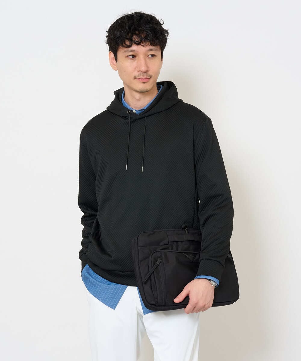 KHBJD65069 a.v.v MEN(アー・ヴェ・ヴェ) ＼ほどよい光沢で、大人っぽく／ワンサイズピンストライプドルマンシャツ【イージーケア/洗濯機で洗える/シワになりにくい/ストレッチ】 ピンク