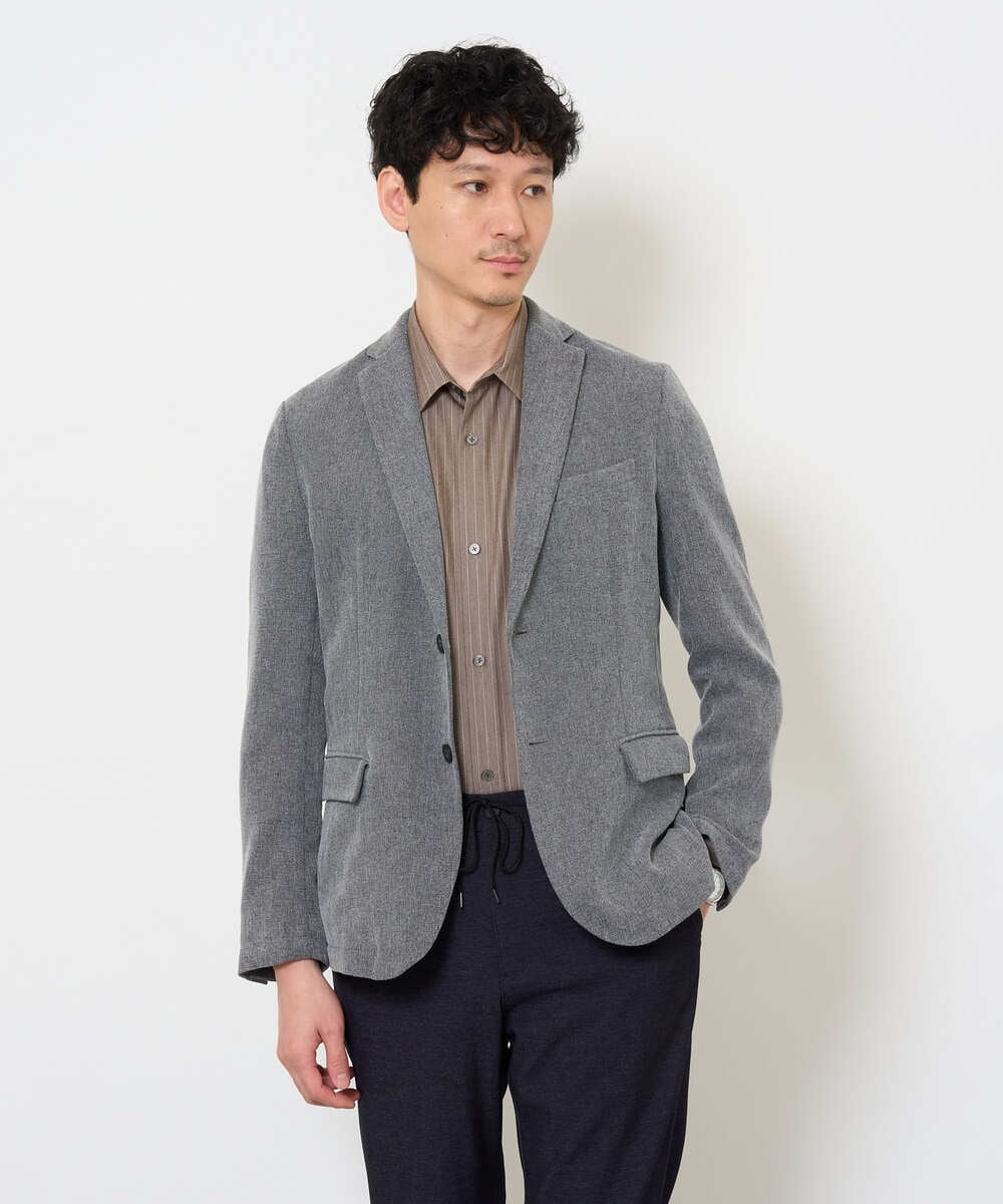 KHBJD65069 a.v.v MEN(アー・ヴェ・ヴェ) ＼ほどよい光沢で、大人っぽく／ワンサイズピンストライプドルマンシャツ【イージーケア/洗濯機で洗える/シワになりにくい/ストレッチ】 ピンク