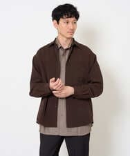 KHBJD65069 a.v.v MEN(アー・ヴェ・ヴェ) ＼ほどよい光沢で、大人っぽく／ワンサイズピンストライプドルマンシャツ【イージーケア/洗濯機で洗える/シワになりにくい/ストレッチ】 ピンク