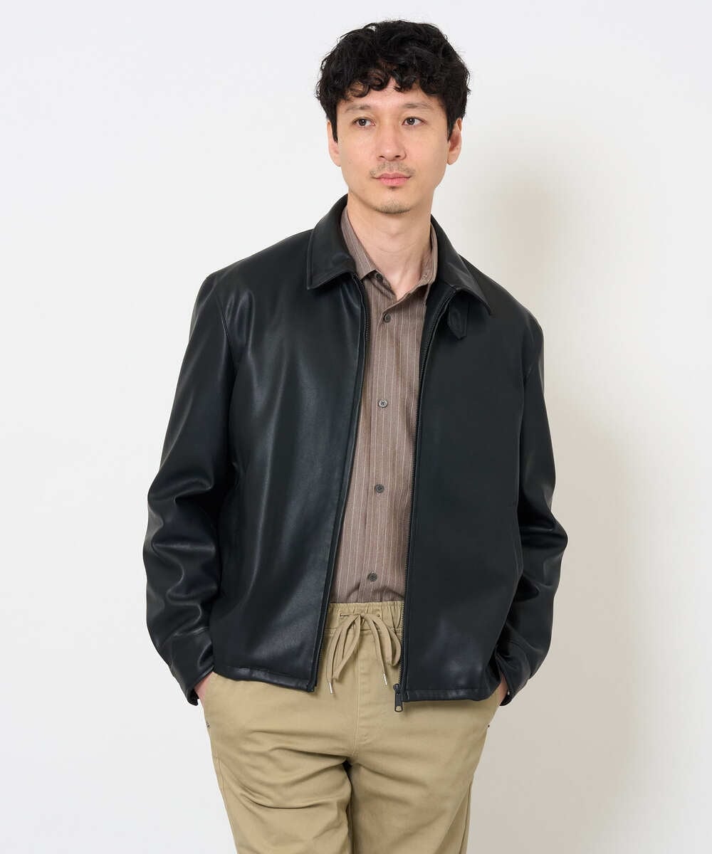 KHBJD65069 a.v.v MEN(アー・ヴェ・ヴェ) ＼ほどよい光沢で、大人っぽく／ワンサイズピンストライプドルマンシャツ【イージーケア/洗濯機で洗える/シワになりにくい/ストレッチ】 ピンク