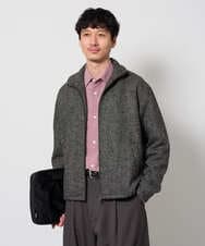 KHBJD65069 a.v.v MEN(アー・ヴェ・ヴェ) ＼ほどよい光沢で、大人っぽく／ワンサイズピンストライプドルマンシャツ【イージーケア/洗濯機で洗える/シワになりにくい/ストレッチ】 ピンク