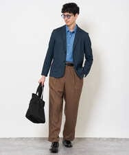 KHBJD65069 a.v.v MEN(アー・ヴェ・ヴェ) ＼ほどよい光沢で、大人っぽく／ワンサイズピンストライプドルマンシャツ【イージーケア/洗濯機で洗える/シワになりにくい/ストレッチ】 ピンク