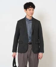 KHBKD21069 a.v.v MEN(アー・ヴェ・ヴェ) ＼上品に整う、大人のシャツ／ ヘリンボーンダブルフェイスシャツ【洗濯機で洗える/毛玉になりにくい】 グレー