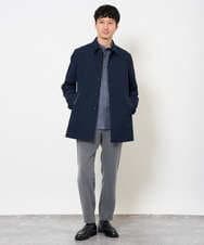 KHBKD21069 a.v.v MEN(アー・ヴェ・ヴェ) ＼上品に整う、大人のシャツ／ ヘリンボーンダブルフェイスシャツ【洗濯機で洗える/毛玉になりにくい】 グレー