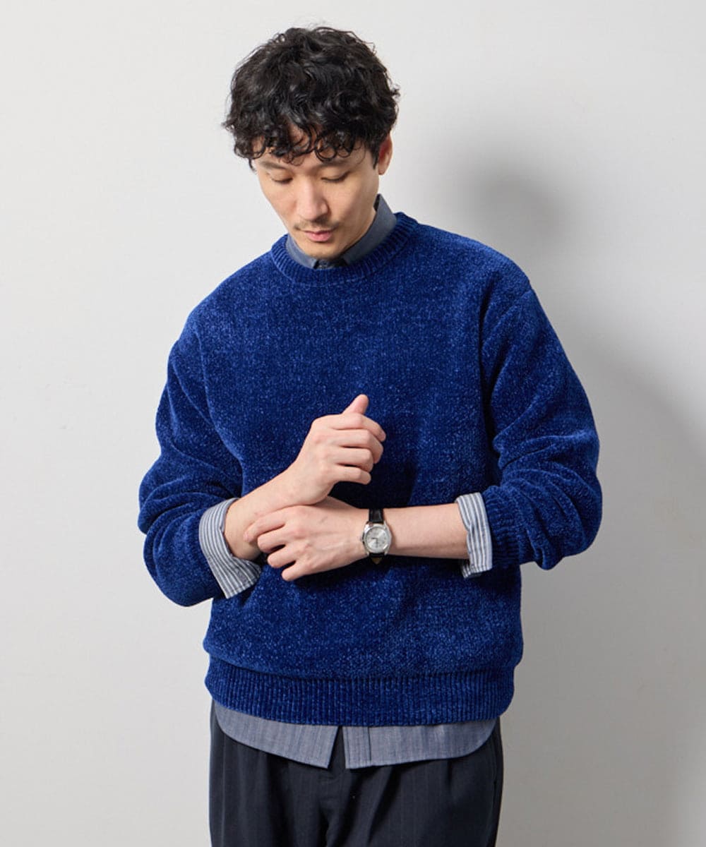 KHFAG01059 a.v.v MEN(アー・ヴェ・ヴェ) ROYALモール クルーネックニット ダークグレー