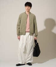 KHFED20059 a.v.v MEN(アー・ヴェ・ヴェ) ＼初秋におすすめ／【洗濯機で洗える】タックメッシュクルーネックカットソー ホワイト