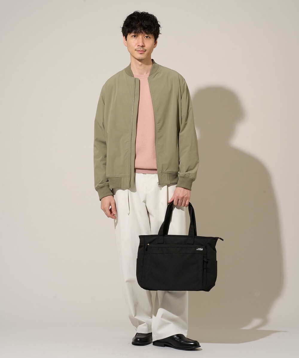 KHFED20059 a.v.v MEN(アー・ヴェ・ヴェ) ＼初秋におすすめ／【洗濯機で洗える】タックメッシュクルーネックカットソー ホワイト