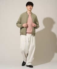 KHFED20059 a.v.v MEN(アー・ヴェ・ヴェ) ＼初秋におすすめ／【洗濯機で洗える】タックメッシュクルーネックカットソー ホワイト