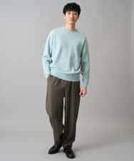 KHFED20059 a.v.v MEN(アー・ヴェ・ヴェ) ＼初秋におすすめ／【洗濯機で洗える】タックメッシュクルーネックカットソー ホワイト