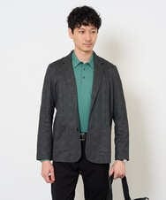 KHFJD72069 a.v.v MEN(アー・ヴェ・ヴェ) ＼1枚で程よく上品に／コットンライクポリエステルニットポロ【洗濯機で洗える】 ネイビー