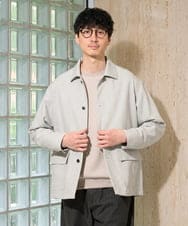 KHJFD14109 a.v.v MEN(アー・ヴェ・ヴェ) ＼上品さとラフさを両立する／メランジストレッチカバーオール【イージーケア/洗濯機で洗える/速乾/毛玉になりにくい/ストレッチ】 ライトグレー