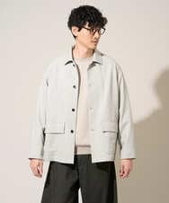 KHJFD14109 a.v.v MEN(アー・ヴェ・ヴェ) ＼上品さとラフさを両立する／メランジストレッチカバーオール【イージーケア/洗濯機で洗える/速乾/毛玉になりにくい/ストレッチ】 ライトグレー