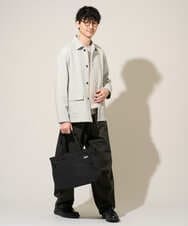 KHJFD14109 a.v.v MEN(アー・ヴェ・ヴェ) ＼上品さとラフさを両立する／メランジストレッチカバーオール【イージーケア/洗濯機で洗える/速乾/毛玉になりにくい/ストレッチ】 ライトグレー