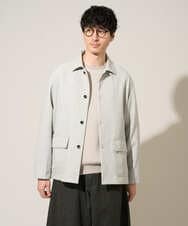KHJFD14109 a.v.v MEN(アー・ヴェ・ヴェ) ＼上品さとラフさを両立する／メランジストレッチカバーオール【イージーケア/洗濯機で洗える/速乾/毛玉になりにくい/ストレッチ】 ライトグレー