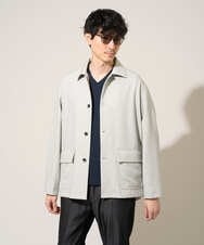 KHJFD14109 a.v.v MEN(アー・ヴェ・ヴェ) ＼上品さとラフさを両立する／メランジストレッチカバーオール【イージーケア/洗濯機で洗える/速乾/毛玉になりにくい/ストレッチ】 ライトグレー