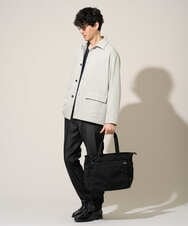 KHJFD14109 a.v.v MEN(アー・ヴェ・ヴェ) ＼上品さとラフさを両立する／メランジストレッチカバーオール【イージーケア/洗濯機で洗える/速乾/毛玉になりにくい/ストレッチ】 ライトグレー
