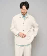 KHJFD14109 a.v.v MEN(アー・ヴェ・ヴェ) ＼上品さとラフさを両立する／メランジストレッチカバーオール【イージーケア/洗濯機で洗える/速乾/毛玉になりにくい/ストレッチ】 ライトグレー