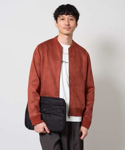 KHJKD11109 a.v.v MEN ＼今、店頭で1番売れてます！／フェイクスエードリブブルゾン【イージーケア/洗濯機で洗える/ストレッチ】