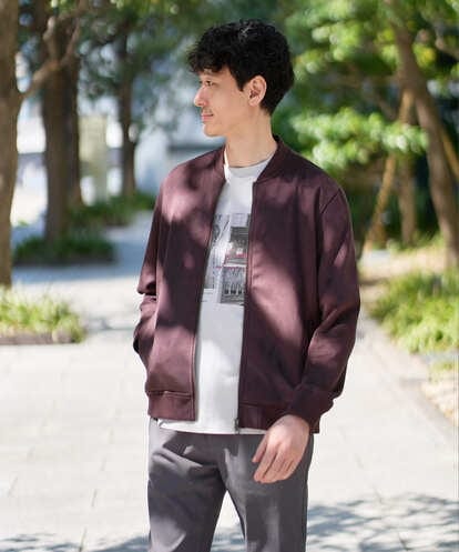 KHJKD11109 a.v.v MEN ＼今、店頭で1番売れてます！／フェイクスエードリブブルゾン【イージーケア/洗濯機で洗える/ストレッチ】