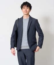 KHJKD72129 a.v.v MEN(アー・ヴェ・ヴェ) 【スマート/イージーケア/洗濯機で洗える/ストレッチ】コールダブルフェイスストレッチスマートジャケット グリーン
