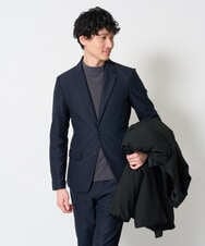 KHJKD72129 a.v.v MEN(アー・ヴェ・ヴェ) 【スマート/イージーケア/洗濯機で洗える/ストレッチ】コールダブルフェイスストレッチスマートジャケット ネイビー