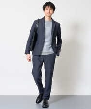KHJKD72129 a.v.v MEN(アー・ヴェ・ヴェ) 【スマート/イージーケア/洗濯機で洗える/ストレッチ】コールダブルフェイスストレッチスマートジャケット ネイビー