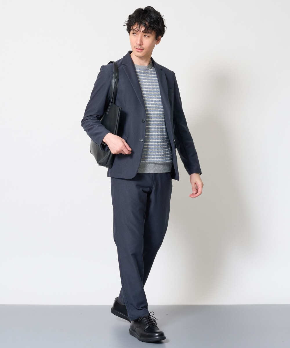 KHJKD72129 a.v.v MEN(アー・ヴェ・ヴェ) 【スマート/イージーケア/洗濯機で洗える/ストレッチ】コールダブルフェイスストレッチスマートジャケット ネイビー