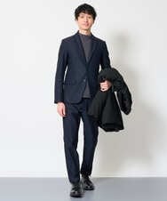 KHJKD72129 a.v.v MEN(アー・ヴェ・ヴェ) 【スマート/イージーケア/洗濯機で洗える/ストレッチ】コールダブルフェイスストレッチスマートジャケット ネイビー