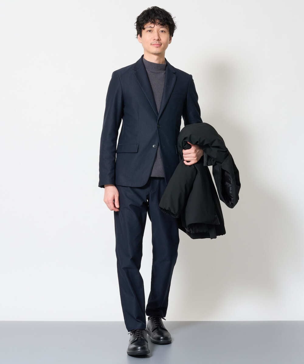 KHJKD72129 a.v.v MEN(アー・ヴェ・ヴェ) 【スマート/イージーケア/洗濯機で洗える/ストレッチ】コールダブルフェイスストレッチスマートジャケット ネイビー