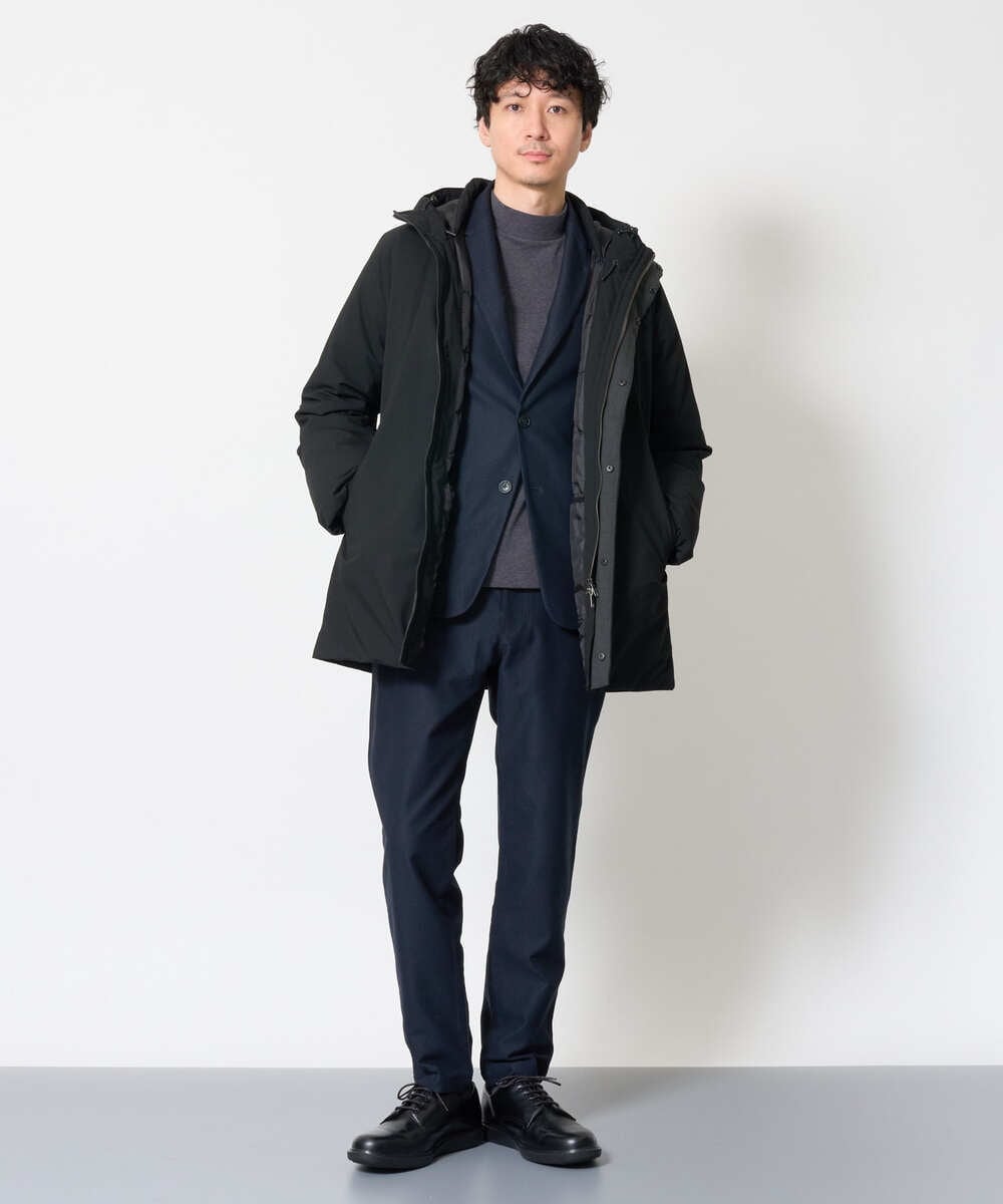 KHJKD72129 a.v.v MEN(アー・ヴェ・ヴェ) 【スマート/イージーケア/洗濯機で洗える/ストレッチ】コールダブルフェイスストレッチスマートジャケット ネイビー