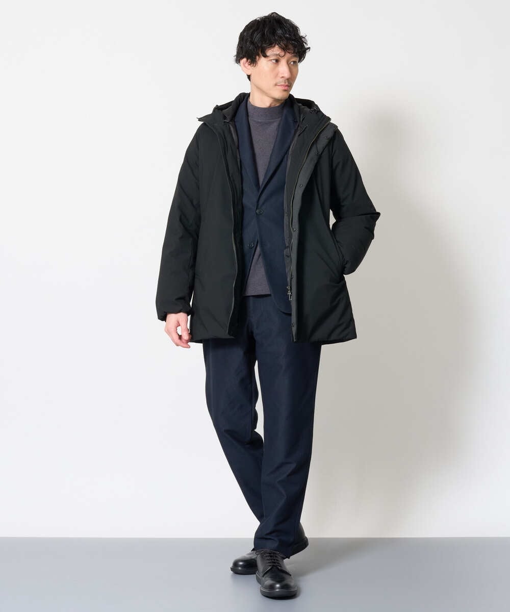 KHJKD72129 a.v.v MEN(アー・ヴェ・ヴェ) 【スマート/イージーケア/洗濯機で洗える/ストレッチ】コールダブルフェイスストレッチスマートジャケット ネイビー
