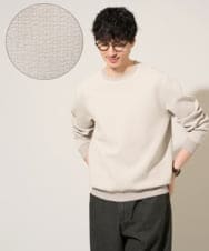 KHKED08059 a.v.v MEN(アー・ヴェ・ヴェ) ＼初秋におすすめ／【イージーケア/洗濯機で洗える/毛玉になりにくい/ストレッチ】サッカーダンボールプルオーバー ライトグレー