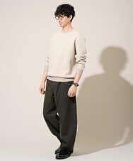 KHKED08059 a.v.v MEN(アー・ヴェ・ヴェ) ＼初秋におすすめ／【イージーケア/洗濯機で洗える/毛玉になりにくい/ストレッチ】サッカーダンボールプルオーバー ライトグレー