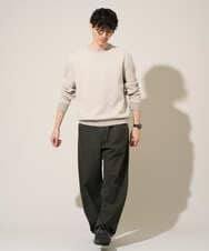 KHKED08059 a.v.v MEN(アー・ヴェ・ヴェ) ＼初秋におすすめ／【イージーケア/洗濯機で洗える/毛玉になりにくい/ストレッチ】サッカーダンボールプルオーバー ライトグレー