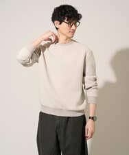 KHKED08059 a.v.v MEN(アー・ヴェ・ヴェ) ＼初秋におすすめ／【イージーケア/洗濯機で洗える/毛玉になりにくい/ストレッチ】サッカーダンボールプルオーバー ライトグレー