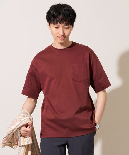 KHKGD40039  ＼累計28,000枚販売！／究極の無地Ｔ シルケットスムースシルエットカットソ ー【接触冷感 / UVカット/洗濯機で洗える/毛玉になりにくい】