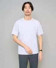 KHKGD48044 a.v.v MEN(アー・ヴェ・ヴェ) 【イージーケア/洗濯機で洗える】キカジャカードセミワイドシルエットカットソー ライトグレー