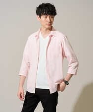 KHKGD76044 a.v.v MEN(アー・ヴェ・ヴェ) 【イージーケア/洗濯機で洗える】キカジャカードＶネックスマートＴシャツ ライトグレー