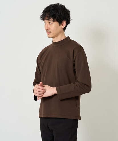 KHKKD03039 a.v.v MEN ＼秋の定番カットソー／ スマートモックネックカットソー【イージーケア/洗濯機で洗える/速乾/毛玉になりにくい】
