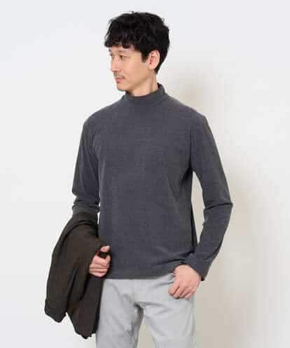 KHKLA67039 a.v.v MEN カチオンストレッチモックネックスＴシャツ〈ON/OFF SERIES〉