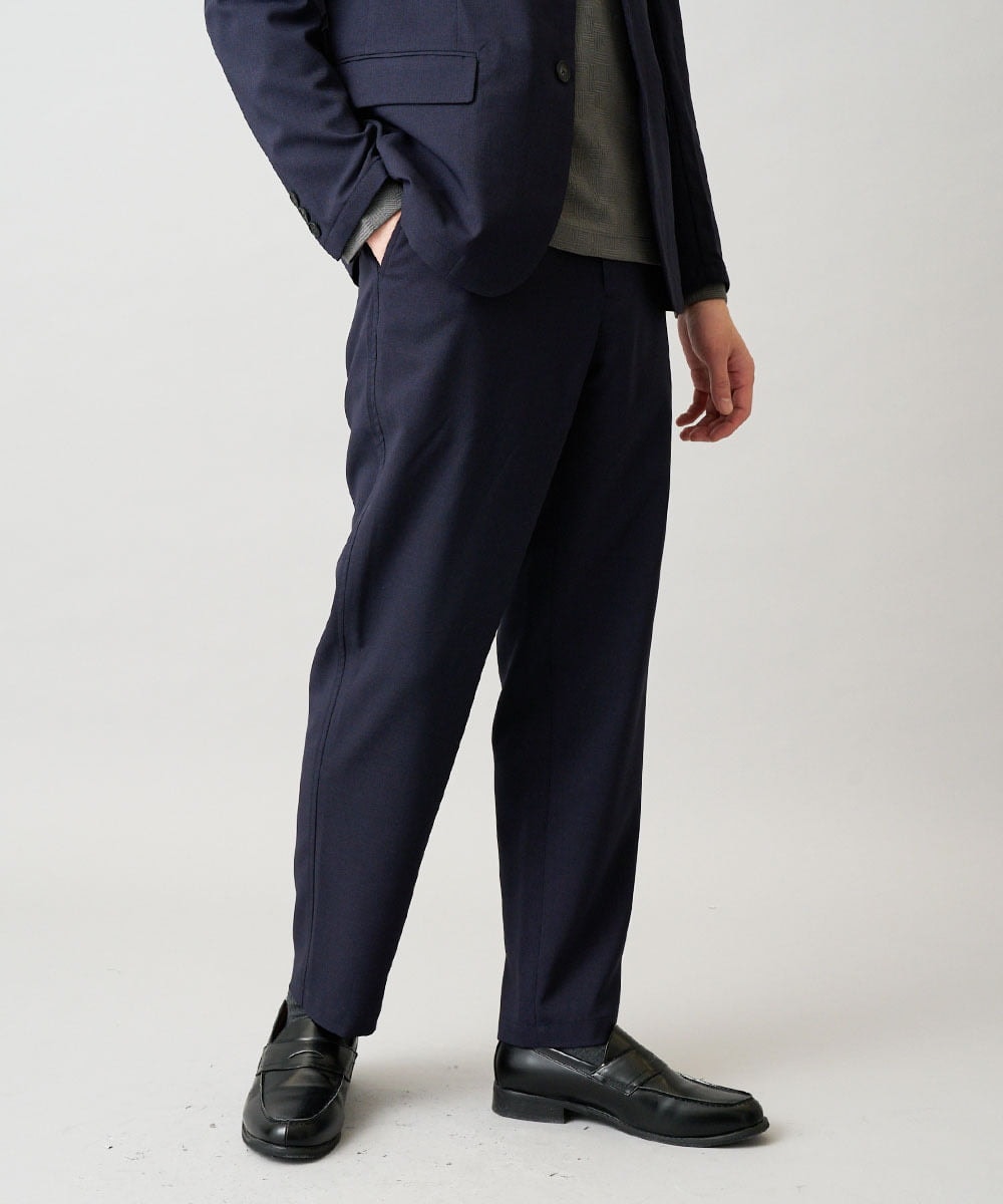 KHLED03069 a.v.v MEN(アー・ヴェ・ヴェ) ＼秋の仕事着を品よく整えるパンツ／アムンゼンストレッチセミルーズパンツ【イージーケア/洗濯機で洗える/毛玉になりにくい/ストレッチ】 ベージュ